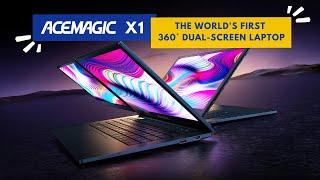 ACEMAGIC | Revolutionize Your Workspace: Introducing the World's First 360° Dual-Screen Laptop!