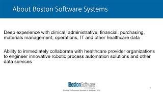 Boston Software Systems - The High Performance Standard in Healthcare Robotic Process Automation
