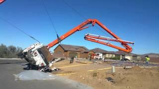 concrete pumper rollover