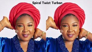 How to make Spiral Twist Turban #turbantutorial #turban #trending