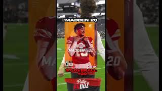 Patrick Mahomes Madden ratings through the years