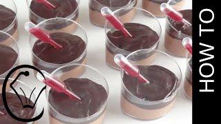 No Egg Chocolate Mousse Cups Dark Chocolate Ganache Raspberry Sauce by Cupcake Savvy's Kitchen