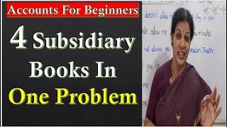 20. "Four Subsidiary Books in One Problem" - Purchase, Sales, Purchase Returns & Sales Returns Book