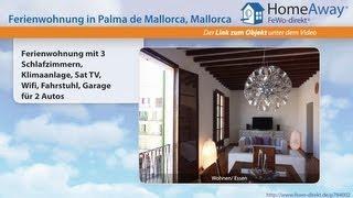 Palma de Mallorca: Ferienwohnung mit 3 Schlafzimmern, Klimaanlage, Sat TV - FeWo-direkt.de Video