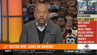 Pardon the Interruption | NFL's best win Week 9: Lions beat Packers or Ravens beat Broncos? - Wilbon