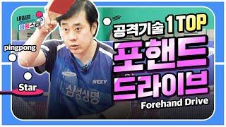 (ENG)[내일은핑퐁스타] 탁구의 꽃 드라이브 레슨! 우리도 드라이브 걸수 있다!! (forehand drive)