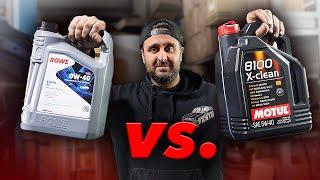 Motorölvergleich - ROWE 0W40 vs. MOTUL X-Clean 5W40 | BMWFarid