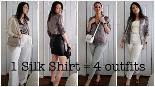 Styling a Silk shirt in 4 ways | Maximize your wardrobe