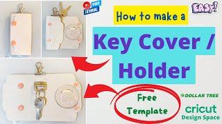 How To Make A Key Cover | Faux Leather | Coin Holder | Cricut | EASY | Step By Step  | DIY by Ces