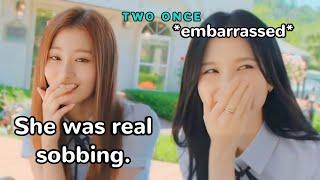 samo got *flustered* when mina suddenly cries uncontrollably in practice room