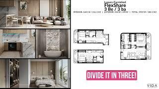  Ultimate Miami Investment Opportunity!  3-in-1 Flexshare Property in Vida-Edgewater! 