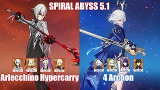 C0 Arlecchino Hypercarry & 4 Archon | Spiral Abyss 5.1 | Genshin Impact