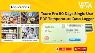 Tsure Pro 90 Days Single Use PDF Temperature Data Logger