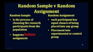 Random Sample v Random Assignment