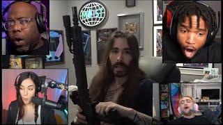 Streamers React To Moistcr1tikal Pulling Out Guns | Part 2