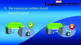 Toslon TF640: 1 1 transducer mounting attention