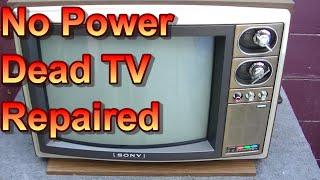 1975 Sony Trinitron KV1712 No Power Diagnosis And Repair Vintage Color Television Set