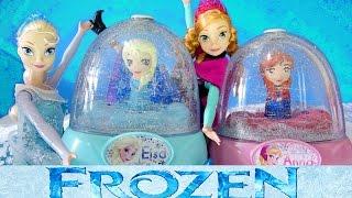 FROZEN ELSA GLITTER GLOBES How to Paint Elsa Anna Olaf 3 Disney Snow Domes