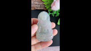 翡翠玉器A貨糯冰度母觀音玉吊墜度母觀音 Natural jade jewellery type-A jadeite Tara Guanyin pendant USD738