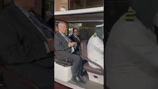 Tata Sons Chairman N Chandra & Noel Tata, Chairman Of Trent Drive Around | Auto Expo 2023 |CNBC-TV18