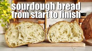 Beautiful Sourdoguh Bread From Start to Finish | Sourdough Bread Recipe