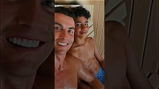 Cristiano Ronaldo Surprise for Cristiano Jr First Train Ride  #Shorts