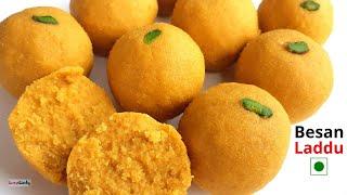 हलवाई से अच्छे (PURE) बेसन के लड्डू बनाने के सभी राज़ Besan Ke Laddu | Only 3 Ingredient Besan Ladoo