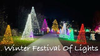 Niagara Falls  CANADA - 2024 Winter Festival Of Lights  - A Quiet Walking Tour + Fireworks Show