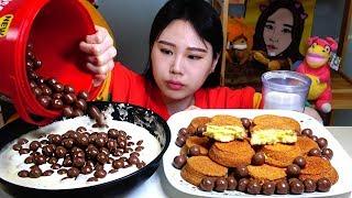 [Eng Sub] Calorie-bomb Maltesers and Custard cake with warm cream Mukbang Eating Sound