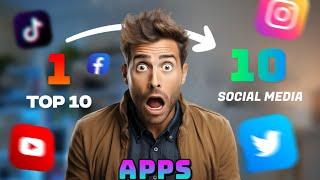 Top 10 Social Media Apps In 2024  || #top10 #top #toptrending #socialmedia #youtube #instagram