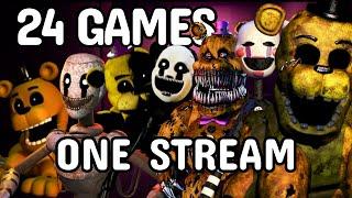 Completing the ULTIMATE 24 FNAF Game Marathon in ONE STREAM