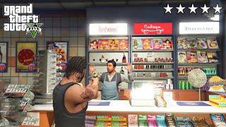 GTA 5 - Franklin and Lamar Rob Every Store In Los Santos (FIVE STAR COP BATTLE)