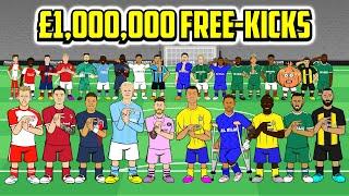 LAST FOOTBALLER TO MISS A FREE-KICK WINS £1,000,000! (Feat Ronaldo Messi Neymar Mbappe Haaland +more