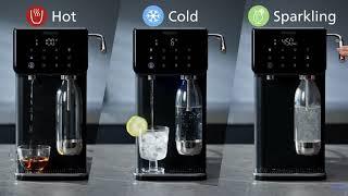 Philips Sparkling Water Station Hot & Cold ADD5962BK with Micro X-Clean Softening+ filtration