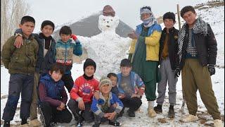 Childhood | A snowy day with village children | Lifestyle in Afghanistan