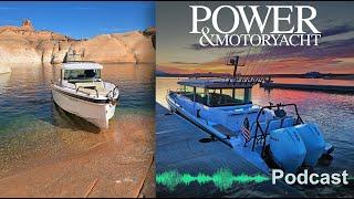 Catching Striped Bass on Lake Powell on an Axopar 37