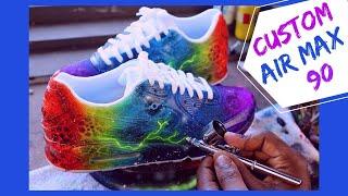 AIR MAX 90 CUSTOM | CUSTOM AIR MAX 90 - GALAXY TUTORIAL 2020