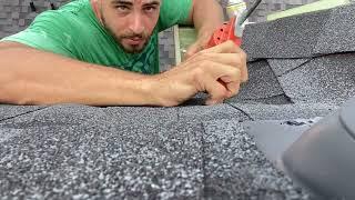 Installing a 2-story inside miter + splashguard.