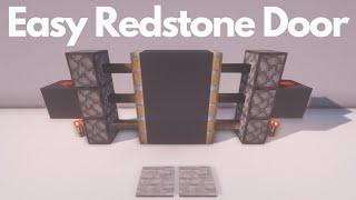 Minecraft: Simple Redstone Door Tutorial (Updated)