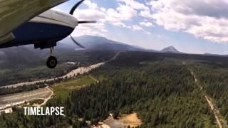 Watch us fly into Dunsmuir Airport - California