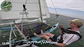 Sending it on the Hobie 16