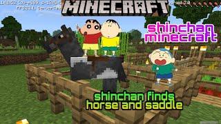 Shinchan finds horse with saddle | shinchan in minecraft | jagrit goswami | xyz gamxr | by xyz gamxr