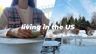 sub) 미국VLOG | 미국일상 산뜻했던 새해의 시작 그리고 폭설️ A Cozy Snow Day 미국 브이로그