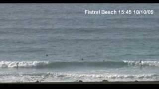 Surfers at Fistral Beach, Newquay Oct 09