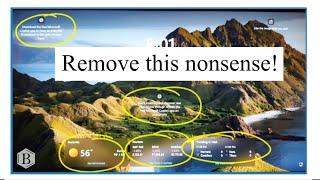 How to remove start up screen news, weather and information blocks in Windows