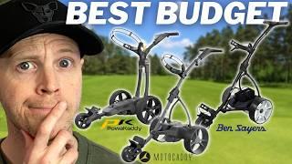 2024 Cheap Electric Trolley Showdown - Powakaddy FX1 vs Motocaddy SE vs Ben Sayers