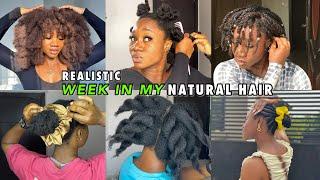 A REALISTIC WEEK IN MY 4C NATURAL HAIR. Low Manipulation+Low Maintenance For Low Porosity Type4 Hair