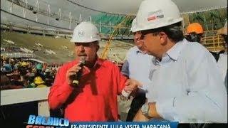 Ex-presidente Lula visita obras do Maracanã (RJ)