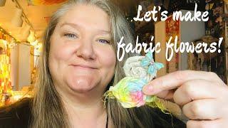 How to make a fabric flower #art #craft #fabric