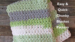 Learn to Make Chunky Blanket Crochet Pattern - Chunky Yarn Left Handed